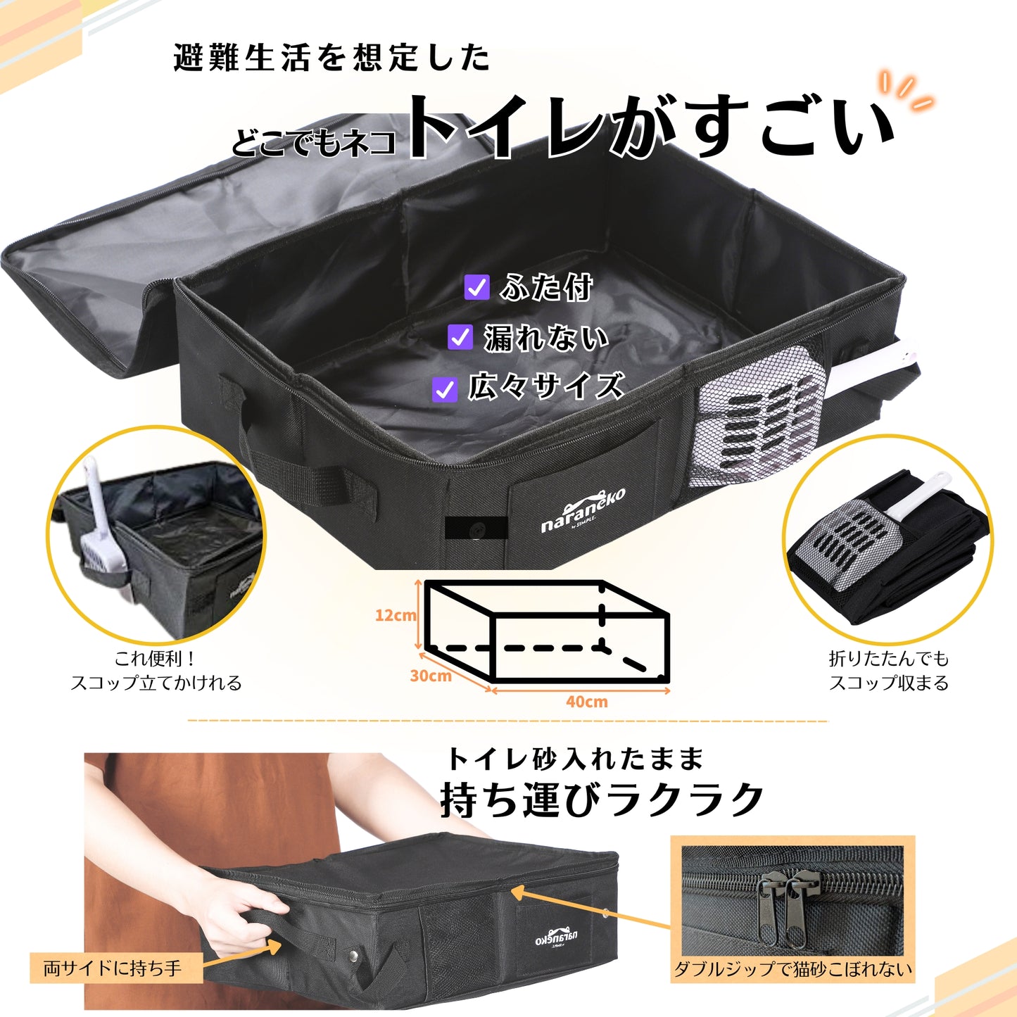 ネコのための防災デラックスセット(猫壱ケージ)(トイレ普通)