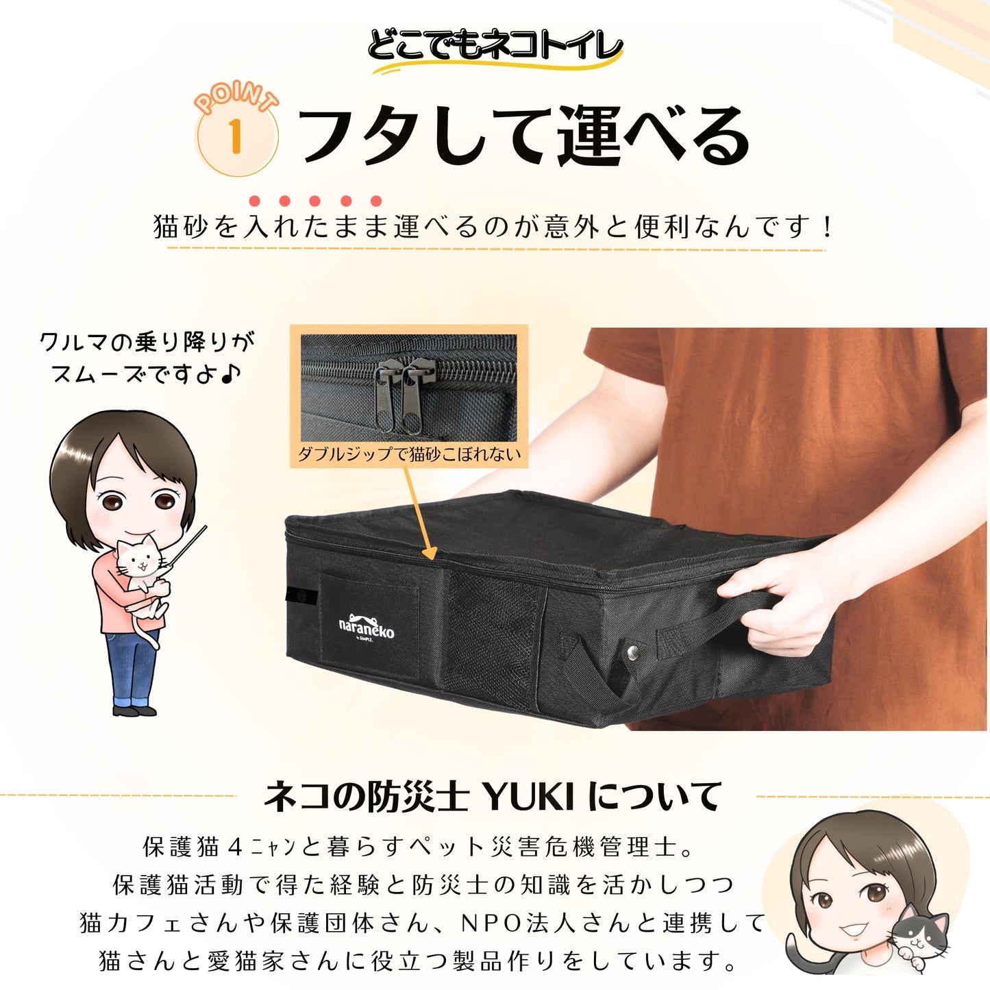 猫のための防災折りたたみケージ どこでもネコハウス （特大トイレセット）