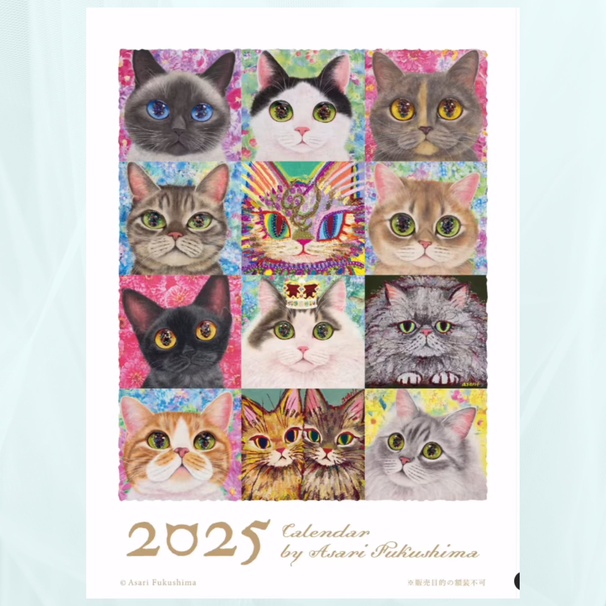 猫 作家 福嶋 吾然有 (フクシマアサリ)さん 2025年 A6 卓上